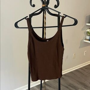 Brown Sleeveless Women's Top